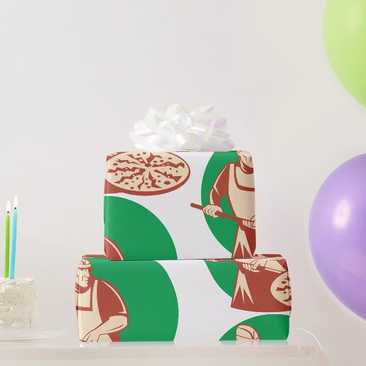 Cadeau Papier d'enveloppement Pizza Baker