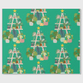 Cadeau Papier d'enveloppement Plante de la Maison de Noël (Plat)