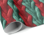 Cadeau Papier d'enveloppement plat à nappes de Noël vert  (Coin rond)