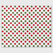 Cadeau Papier d'enveloppement Pois de Noël (Plat)