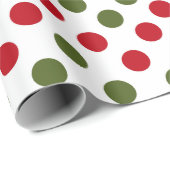 Cadeau Papier d'enveloppement Pois de Noël (Coin rond)
