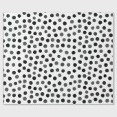 Cadeau Papier d'enveloppement Pois gris (Plat)