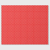 Cadeau Papier d'enveloppement Pois rouge (Plat)
