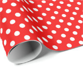 Cadeau Papier d'enveloppement Pois rouge (Coin rond)