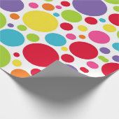 Cadeau Papier d'enveloppement Polka multicolore (Coin)
