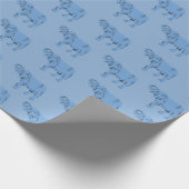 Cadeau Papier d'enveloppement Poster de animal bleu bébé (Coin)