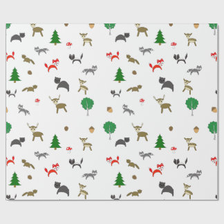 Cadeau Papier d'enveloppement pour animaux de la forêt de