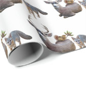 Cadeau Papier d'enveloppement pour animaux forestiers (Coin rond)