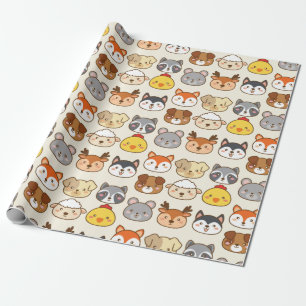Cadeau Papier d'enveloppement pour animaux mignons
