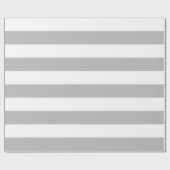 Cadeau Papier d'enveloppement pour bandes grises et blanc (Plat)