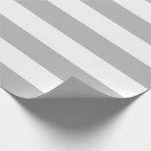 Cadeau Papier d'enveloppement pour bandes grises et blanc (Coin)