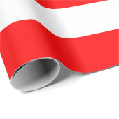 Cadeau Papier d'enveloppement pour bandes rouges et blanc (Coin rond)