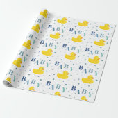 Cadeau Papier d'enveloppement pour bébé bleu canard (Déroulé)