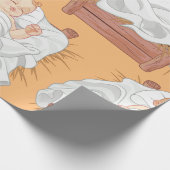 Cadeau Papier d'enveloppement pour bébé crèche (Coin)