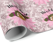 Cadeau Papier d'enveloppement pour bébé fille (Coin rond)