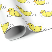 Cadeau Papier d'enveloppement pour bébés canards (Coin rond)
