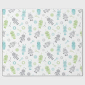 Cadeau Papier d'enveloppement pour bébés robots (Plat)
