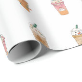 Cadeau Papier d'enveloppement pour boissons de vacances (Coin rond)