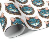 Cadeau Papier d'enveloppement pour chats (Coin rond)