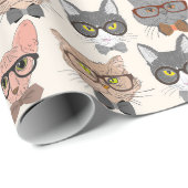 Cadeau Papier d'enveloppement pour chats (Coin rond)