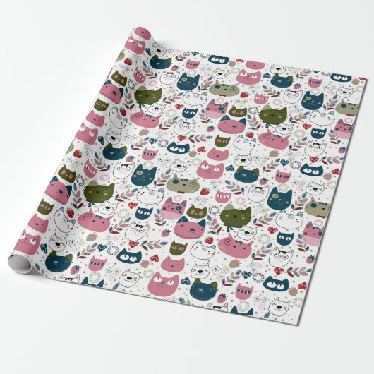 Cadeau Papier d'enveloppement pour chats (Déroulé)