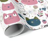 Cadeau Papier d'enveloppement pour chats (Coin rond)