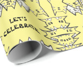 Cadeau Papier d'enveloppement pour chats d'anniversaire (Coin rond)