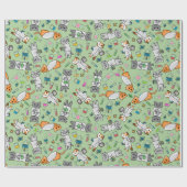 Cadeau Papier d'enveloppement pour chats scientifiques (Plat)