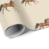 Cadeau Papier d'enveloppement pour Chevaux de châtaignier (Coin rond)