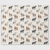 Cadeau Papier d'enveloppement pour chevaux de l'Ouest (Plat)