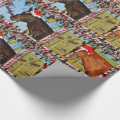 Cadeau Papier d'enveloppement pour chevaux de Noël (Coin)
