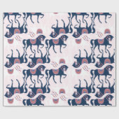 Cadeau Papier d'enveloppement pour chevaux mignons (Plat)