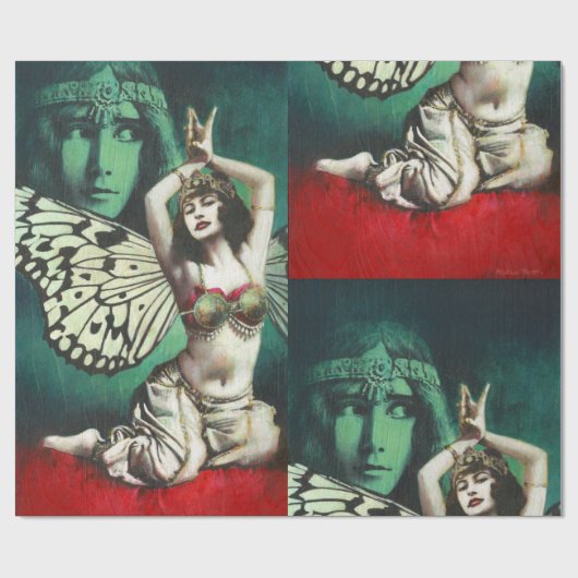 Cadeau Papier d'enveloppement pour danseur du ventre vint (Plat)