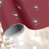 Cadeau Papier d'enveloppement pour elfe de Noël pour enfa