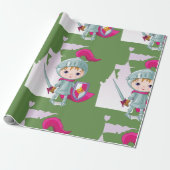 Cadeau Papier d'enveloppement pour enfant chevalier (Déroulé)