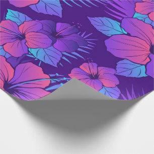 Cadeau Papier d'enveloppement pour hibiscus tropicaux néo