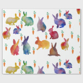 Cadeau Papier d'enveloppement pour lapins et carottes (Plat)