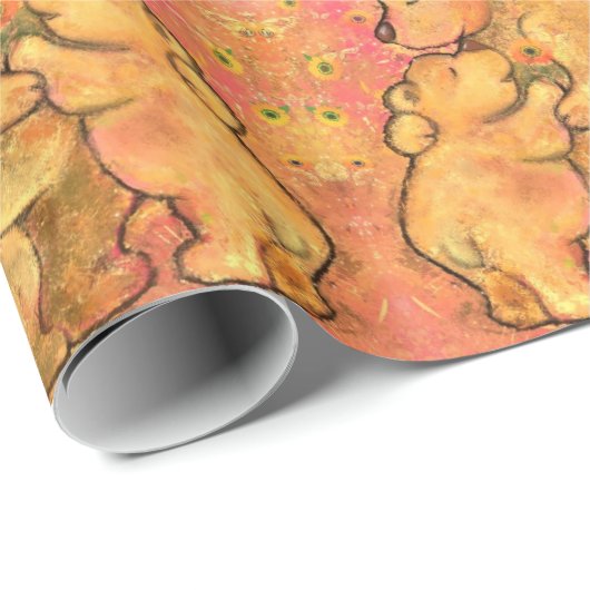 Cadeau Papier d'enveloppement pour maman et bébé (Coin rond)