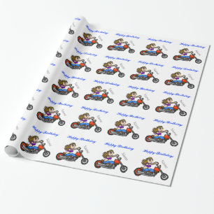 Cadeau Papier d'enveloppement pour moto pour femme