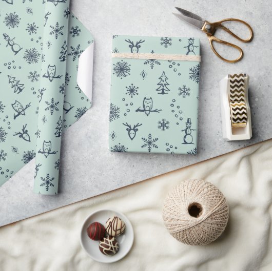 Cadeau Papier d'enveloppement pour objets d'hiver - Monna (Artisanat)
