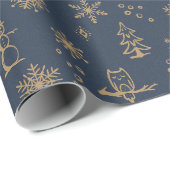 Cadeau Papier d'enveloppement pour objets d'hiver - Pouss (Coin rond)