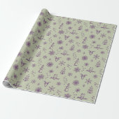 Cadeau Papier d'enveloppement pour objets d'hiver - Thé + (Déroulé)