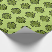 Cadeau Papier d'enveloppement pour robot Android vert mig (Coin)