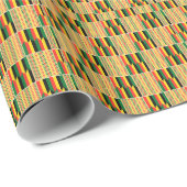 Cadeau Papier d'enveloppement pour texture de tissu Kente (Coin rond)