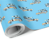 Cadeau Papier d'enveloppement pour thème jeep Safari (Coin rond)