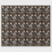 Cadeau Papier d'enveloppement Purim du guerrier bleu (Plat)