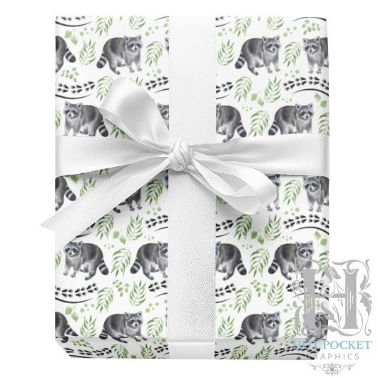 Cadeau Papier d'enveloppement Raccoon