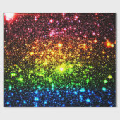 Cadeau Papier d'enveloppement Rainbow Galaxy (Plat)