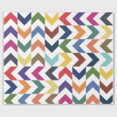 Cadeau Papier d'enveloppement Rainbow ZigZag (Plat)