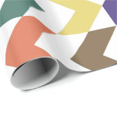 Cadeau Papier d'enveloppement Rainbow ZigZag (Coin rond)